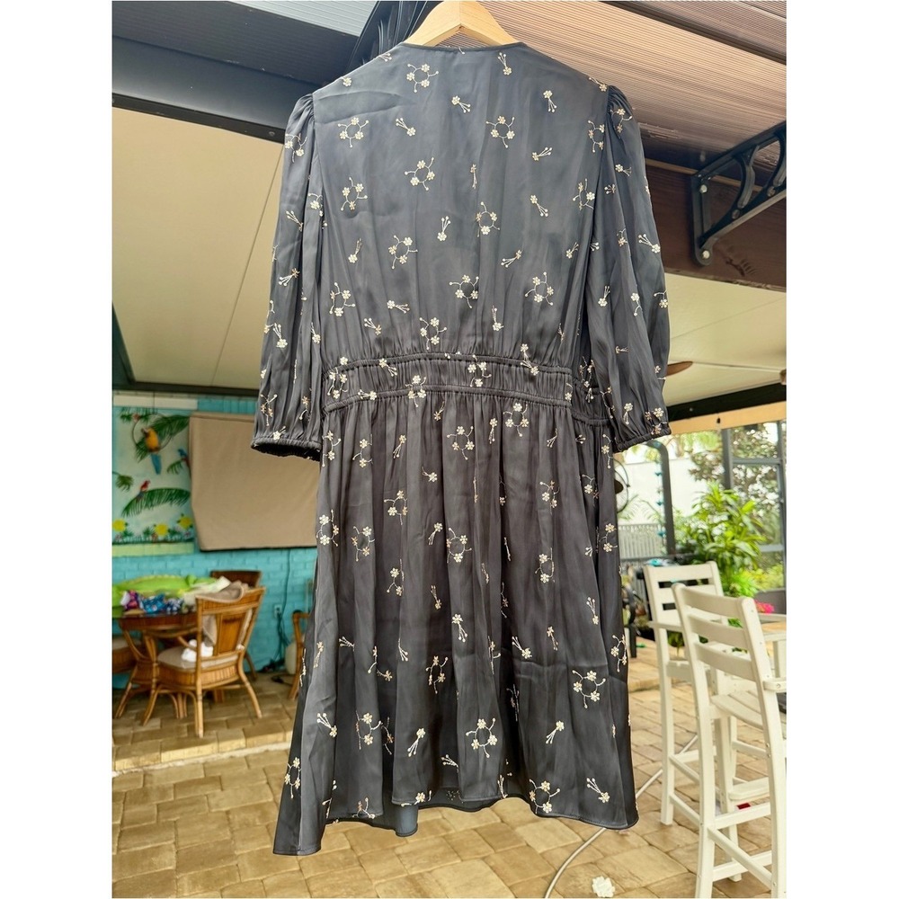 Maje NWT Sequin Embellished V-Neck Mini Cocktail Dress Black 42 XL - Picture 5 of 16